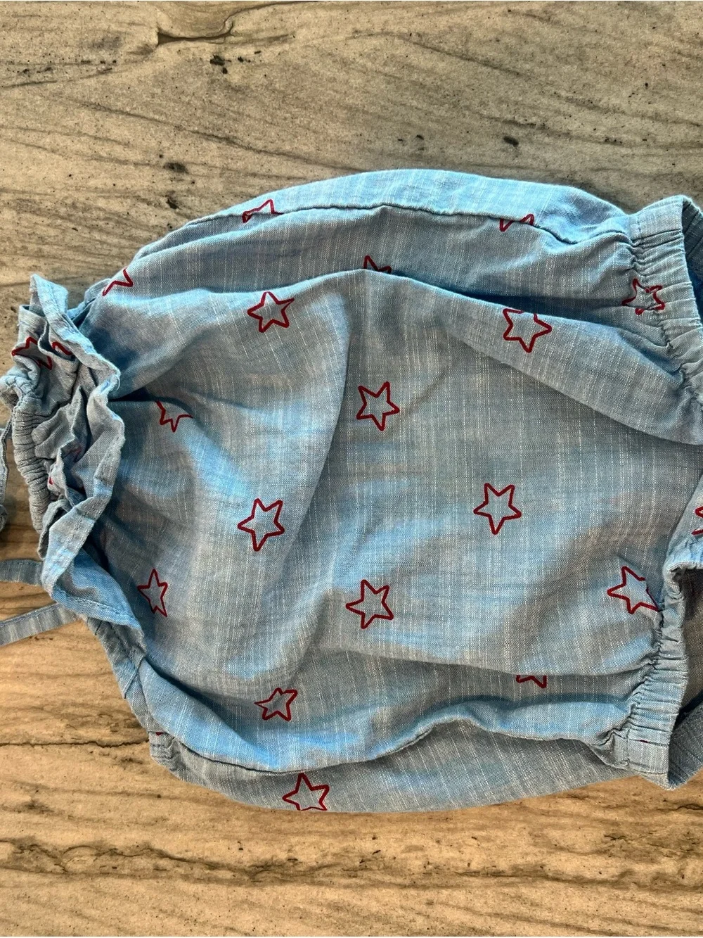 Cat & Jack Light Blue Star Print Baby One-Piece